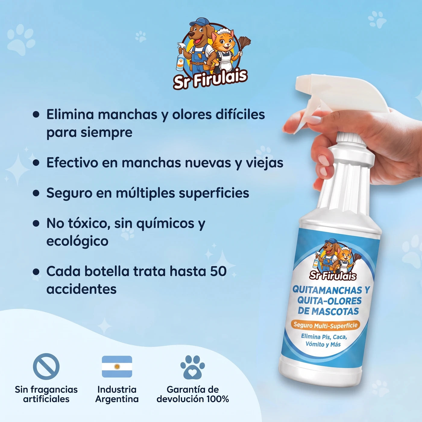 Elimina manchas y olores difíciles para siempre